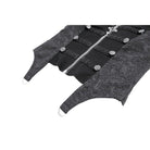 Darkinlove Women's Gothic Halter Lapel Zipper Jacquard Vest