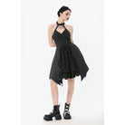 Darkinlove Women's Gothic Halterneck Lace Party Dress
