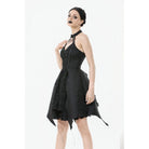 Darkinlove Women's Gothic Halterneck Lace Party Dress