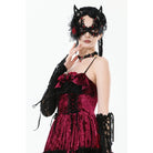 Darkinlove Women's Gothic Heart Cross Diamante Necklace