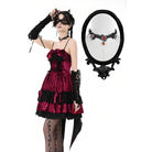 Darkinlove Women's Gothic Heart Cross Diamante Necklace