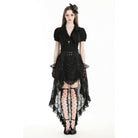 Darkinlove Women's Gothic High/Low Lace Skirt