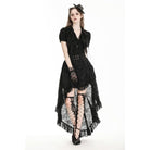 Darkinlove Women's Gothic High/Low Lace Skirt
