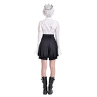 Darkinlove Women's Gothic High‑Waisted Cross Zipper Engraved Buttons Decor Pumpkin Shorts