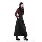 Darkinlove Women's Gothic High-waisted Pleated Long Skirt