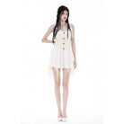 Darkinlove Women's Gothic Irregular Lace Splice Layered Skirt