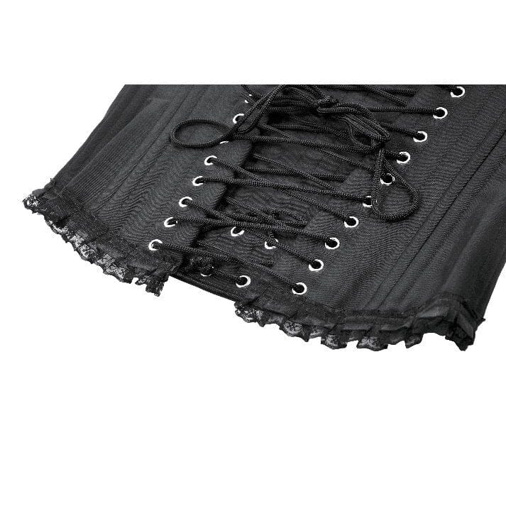 Darkinlove Women's Gothic Irregular Lace-up Underbust Corset