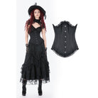 Darkinlove Women's Gothic Irregular Lace-up Underbust Corset