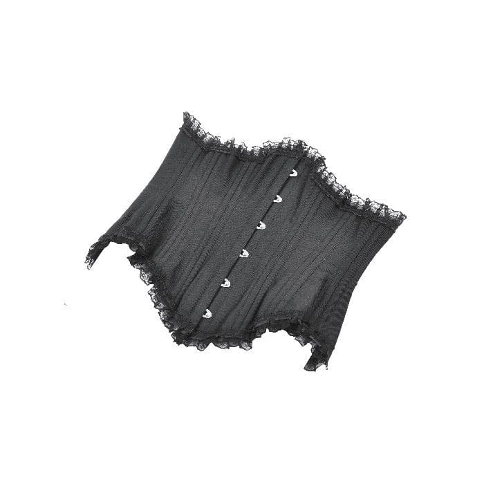 Darkinlove Women's Gothic Irregular Lace-up Underbust Corset