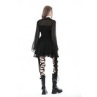 Darkinlove Women's Gothic Irregular Plunging Flared Sleeved Dress