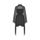 Darkinlove Women's Gothic Irregular Plunging Flared Sleeved Dress