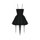 Darkinlove Women's Gothic Irregular Ruched Slip Dress