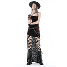 Darkinlove Women's Gothic Irregular Ruched Tie-dyed Overbust Corset