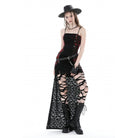 Darkinlove Women's Gothic Irregular Ruched Tie-dyed Overbust Corset