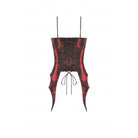 Darkinlove Women's Gothic Irregular Ruched Tie-dyed Overbust Corset