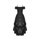 Darkinlove Women's Gothic Irregular Ruffled Lace Dress