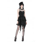 Darkinlove Women's Gothic Irregular Ruffled Layered Slip Dress