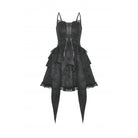 Darkinlove Women's Gothic Irregular Ruffled Layered Slip Dress