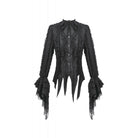 Darkinlove Women's Gothic Irregular Unedged Puff Sleeved Shirt
