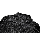 Darkinlove Women's Gothic Jacquard Cutout Buckle Strap Bell Sleeve Top
