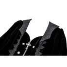 Darkinlove Women's Gothic Lace Applique Lapel Zipper Tailcoat Jacket
