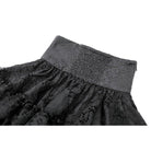 Darkinlove Women's Gothic Lace Applique Layered Ruffle High‑Waist Short Skirt