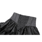 Darkinlove Women's Gothic Lace Applique Layered Ruffle High‑Waist Short Skirt