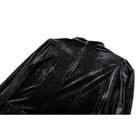 Darkinlove Women's Gothic Lace Applique Mock Neck Bishop Sleeve Velvet Short Dress