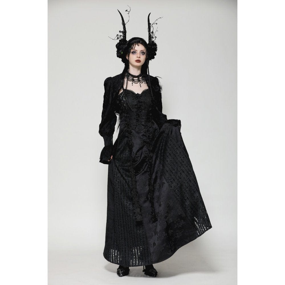 Darkinlove Women's Gothic Lace Bubble-Sleeved Cape