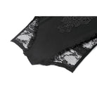 Darkinlove Women's Gothic Lace Embroidered Square-cut Collar Short Sleeve Top