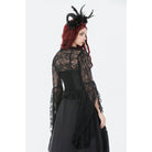 Darkinlove Women's Gothic Lace Flared Sleeved Cape