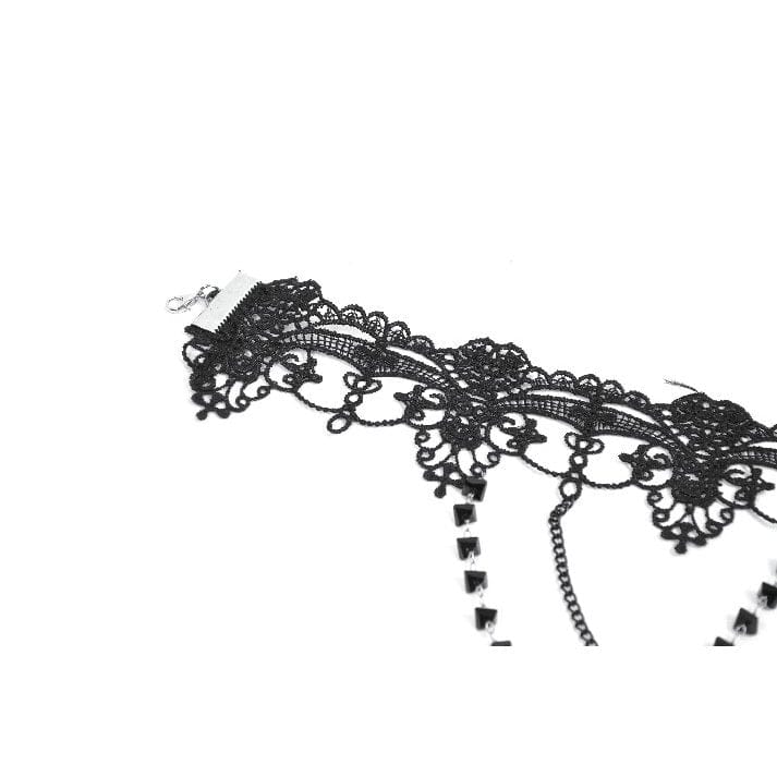 Darkinlove Women's Gothic Lace Layered Chained Choker
