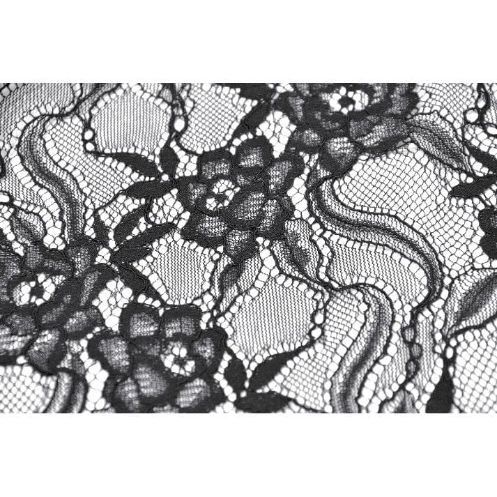 Darkinlove Women's Gothic Lace Layered Ruched Maxi Skirt