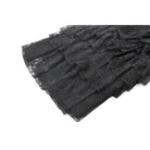 Darkinlove Women's Gothic Lace Layered Ruched Maxi Skirt