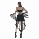 Darkinlove Women's Gothic Lace Patchwork Sheer Flare Sleeve Coat