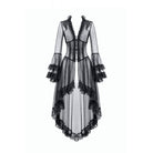 Darkinlove Women's Gothic Lace Patchwork Sheer Flare Sleeve Coat