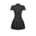 Darkinlove Women's Gothic Lace Pleated Bow-Trim Dress