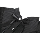 Darkinlove Women's Gothic Lace Pleated Bow-Trim Dress