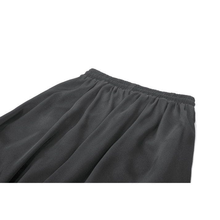 Darkinlove Women's Gothic Lace Ruched Ruffled Maxi Skirt Black