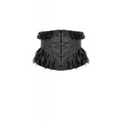 Darkinlove Women's Gothic Lace Ruffled Buckle Underbust Corset
