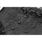 Darkinlove Women's Gothic Lace Ruffled Collar Flared Sleeved Dress