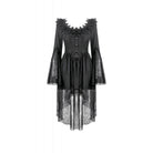 Darkinlove Women's Gothic Lace Ruffled Collar Flared Sleeved Dress