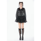 Darkinlove Women's Gothic Lace Ruffled Tail Skirt