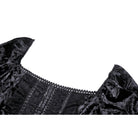 Darkinlove Women's Gothic Lace Sleeved Velvet Dress