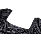 Darkinlove Women's Gothic Lace Sleeved Velvet Dress