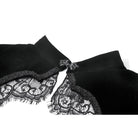 Darkinlove Women's Gothic Lace Splice Flare Sleeve Velvet Cape