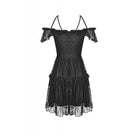 Darkinlove Women's Gothic Lace Star-line Chest Short Sleeved Lace Dresses