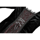 Darkinlove Women's Gothic Lace-up Colorblock Hooded Maxi Dress
