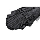 Darkinlove Women's Gothic Lace-up High/Low Hem Puff Flare Sleeve Short Dress