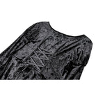 Darkinlove Women's Gothic Lace-up High/Low Hem Puff Flare Sleeve Short Dress
